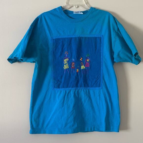 Johnny Was Vintage Embroidered T-Shirt - Picture 1 of 6